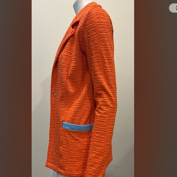 Summer Chanel terry cloth blazer cc logo embossed - Picture 5 of 13